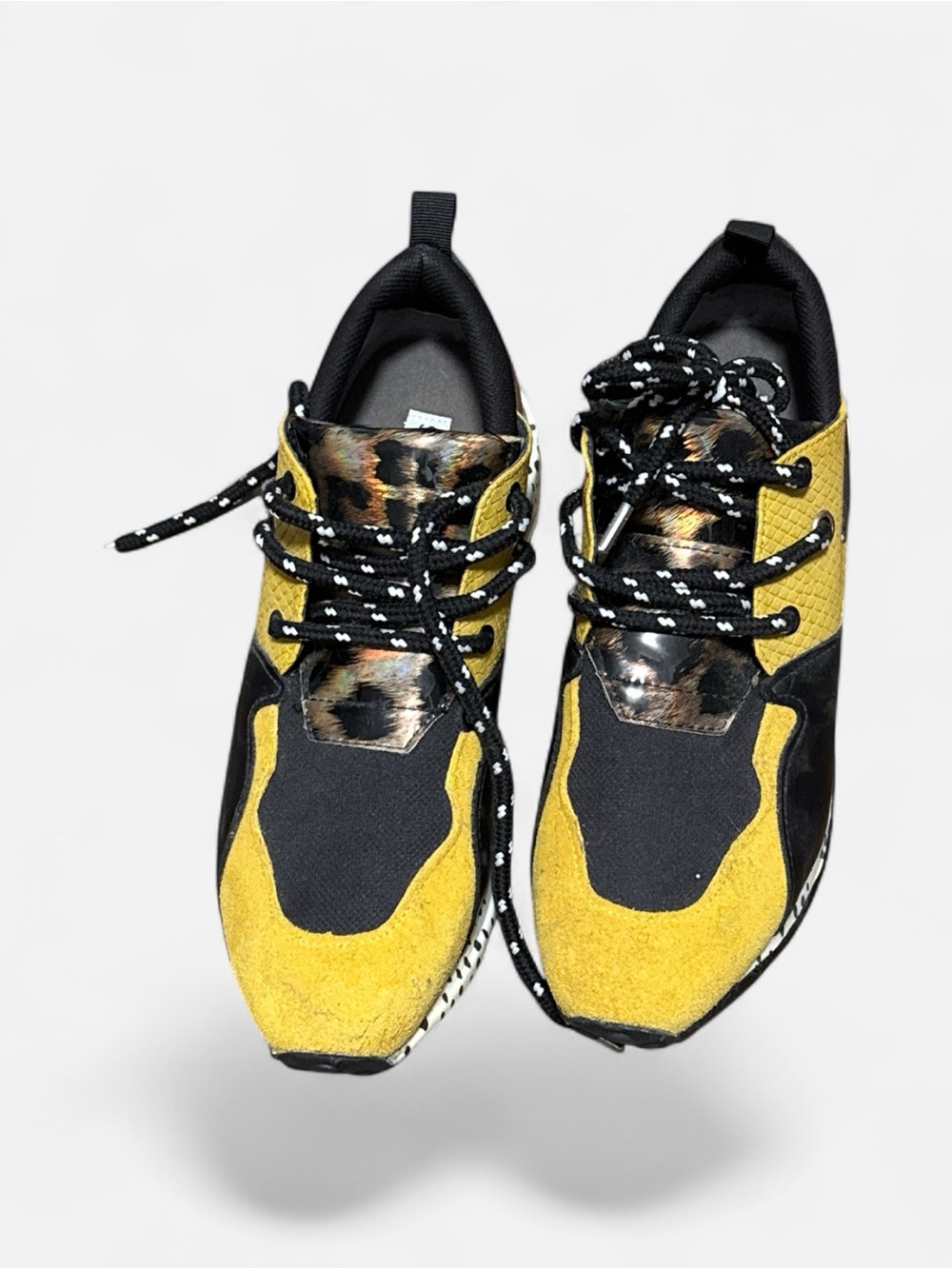 Men's Yellow and Black Boat Shoes - Fashion Sneaker Style